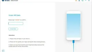 Dr.Fone Android Data Eraser screenshot