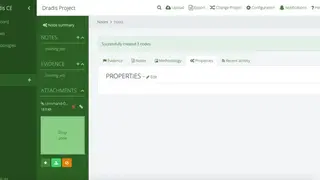 Dradis screenshot