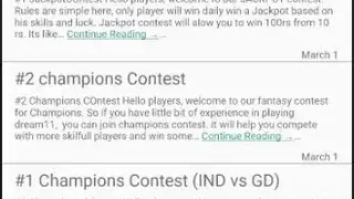 Dream 11 Private contests screenshot