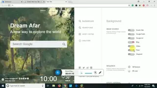 Dream Afar New Tab Extension screenshot