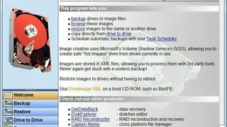 DriveImage XML screenshot