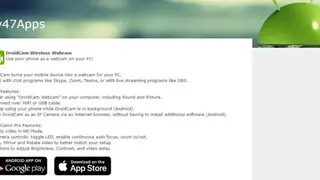 DroidCam screenshot