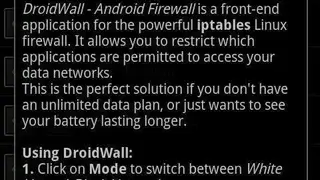 Droidwall screenshot