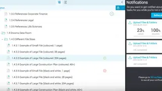 Drooms Virtual Data Room screenshot