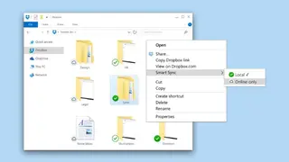 Dropbox Smart Sync screenshot