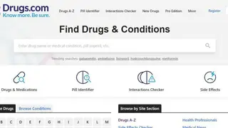 Drugs.com Medication Guide screenshot