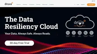 Druva Data Resiliency Cloud screenshot