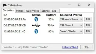 DS4Windows screenshot