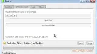 Dukto R6 screenshot