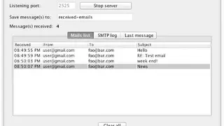 DummySMTP screenshot