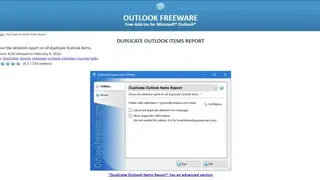 Duplicate Outlook Items Report screenshot