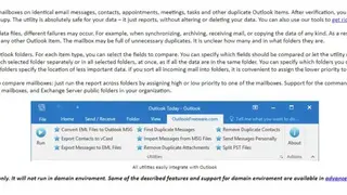 Duplicate Outlook Items Report screenshot