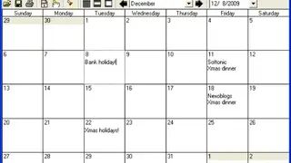 Easy calendar screenshot