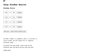 Easy Window Resize screenshot