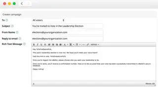 eBallot screenshot