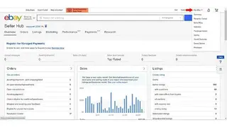 eBay Seller Hub screenshot