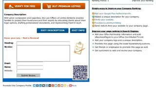 eBusiness Pages screenshot