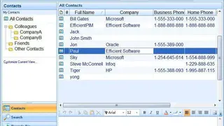 Efficient Address Book Free screenshot