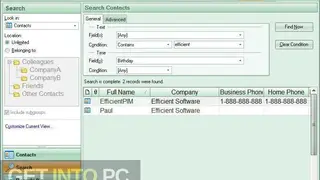 Efficient Address Book Free screenshot