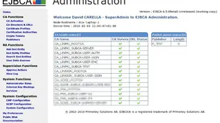 EJBCA screenshot