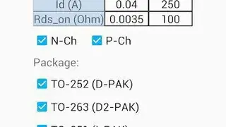 Electronics Database: params of electronics parts screenshot