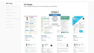 Elegant CV screenshot