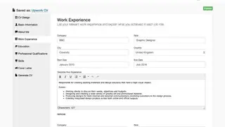 Elegant CV screenshot