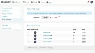Eliademy screenshot