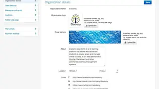 Eliademy screenshot