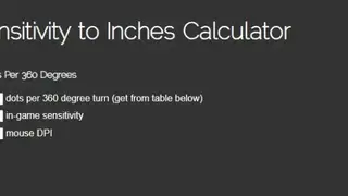 Elite Ownage’s Sensitivity Calculator screenshot