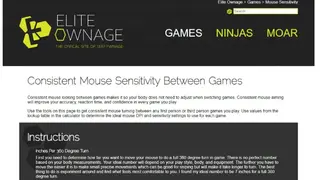 Elite Ownage’s Sensitivity Calculator screenshot