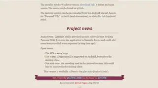 Ema Personal Wiki screenshot