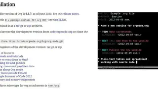 Emacs Org-mode screenshot