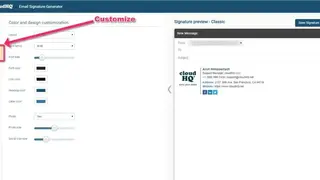 Email Signature Generator by cloudHQ screenshot