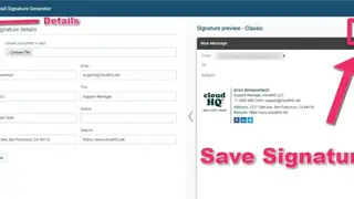 Email Signature Generator by cloudHQ screenshot