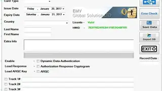 EMV Reader Writer Software screenshot