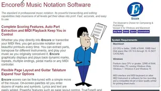 Encore Music Notation Software screenshot