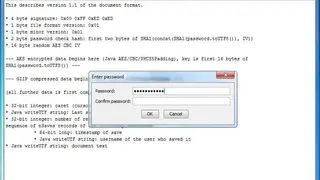 Encrypted Notepad screenshot