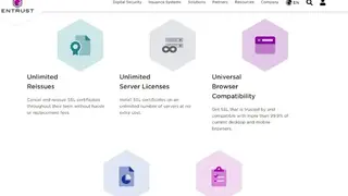 Entrust Standard SSL Certificates screenshot