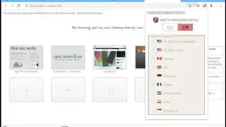Epic Privacy Browser screenshot