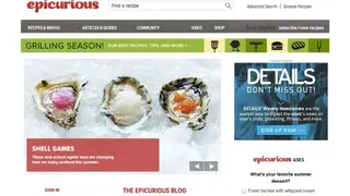 Epicurious screenshot