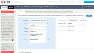 ePly Event Registration screenshot