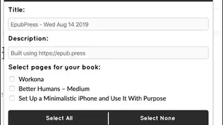 EpubPress screenshot