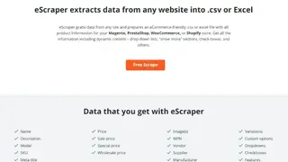 eScraper screenshot
