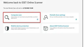 ESET Online Scanner screenshot
