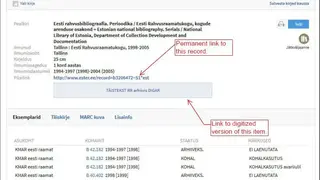 Estonian Web Archive screenshot