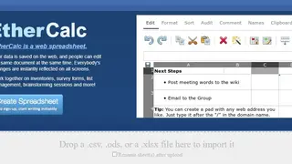 EtherCalc screenshot