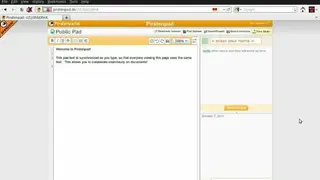 Etherpad screenshot