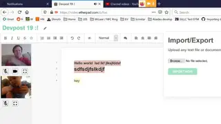 Etherpad screenshot
