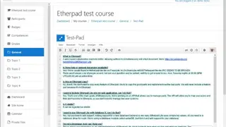 Etherpad screenshot